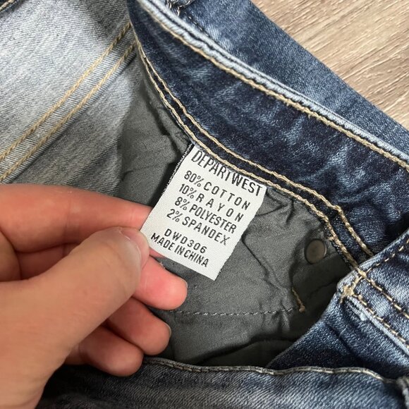 Depart West Buckle Seeker Slim Straight Denim Jeans Blue Men’s Size 29 x 32 - Picture 9 of 10